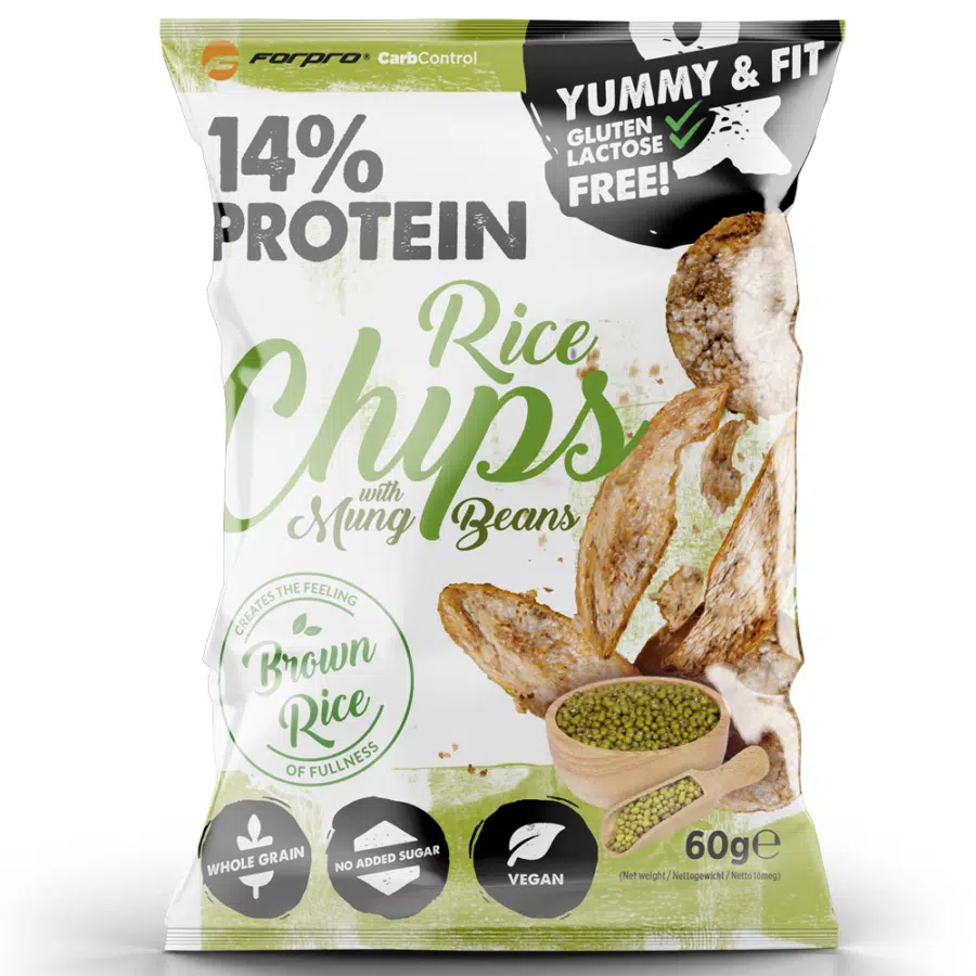 Forpro Yummy&Fit 14% Protein RICE Chips-Mungó bab - 60g