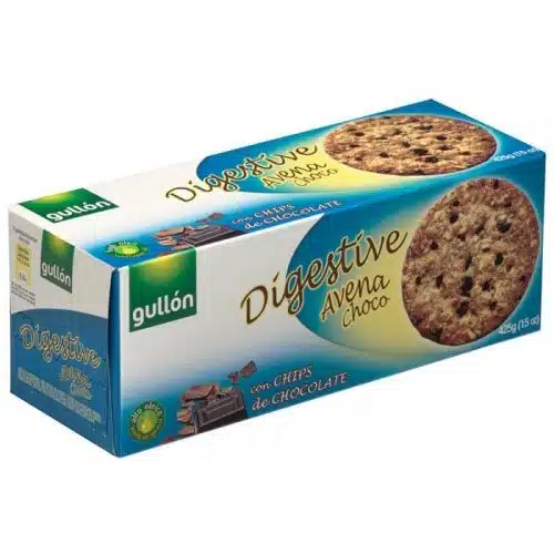 Gullón Digestiv zabpelyhes korpás keksz étcsokoládéval - 425g