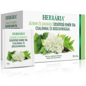 Herbária Jázmin és ananász ízesítésű fehér tea csalánnal és bodzavirággal - 20 filter