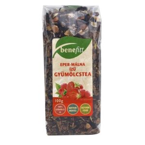 Interherb Benefitt eper-málna ízű tea - 100g