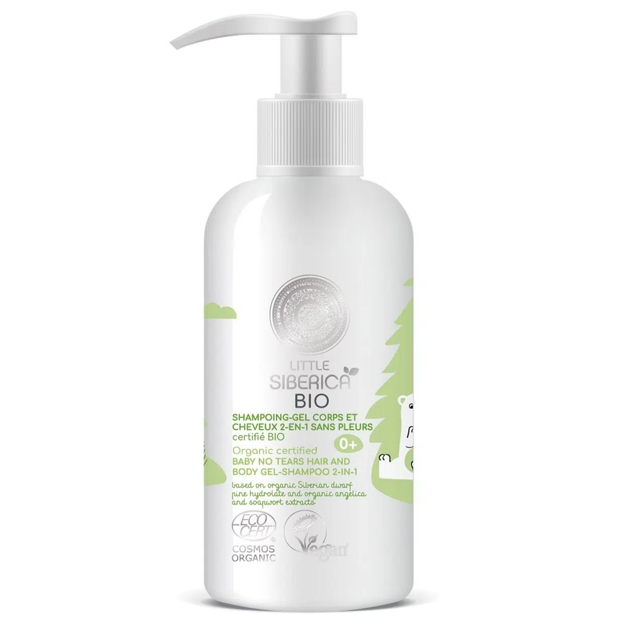 Little Siberica 2 az 1-ben könnymentes bio sampon és fürdető - 250ml