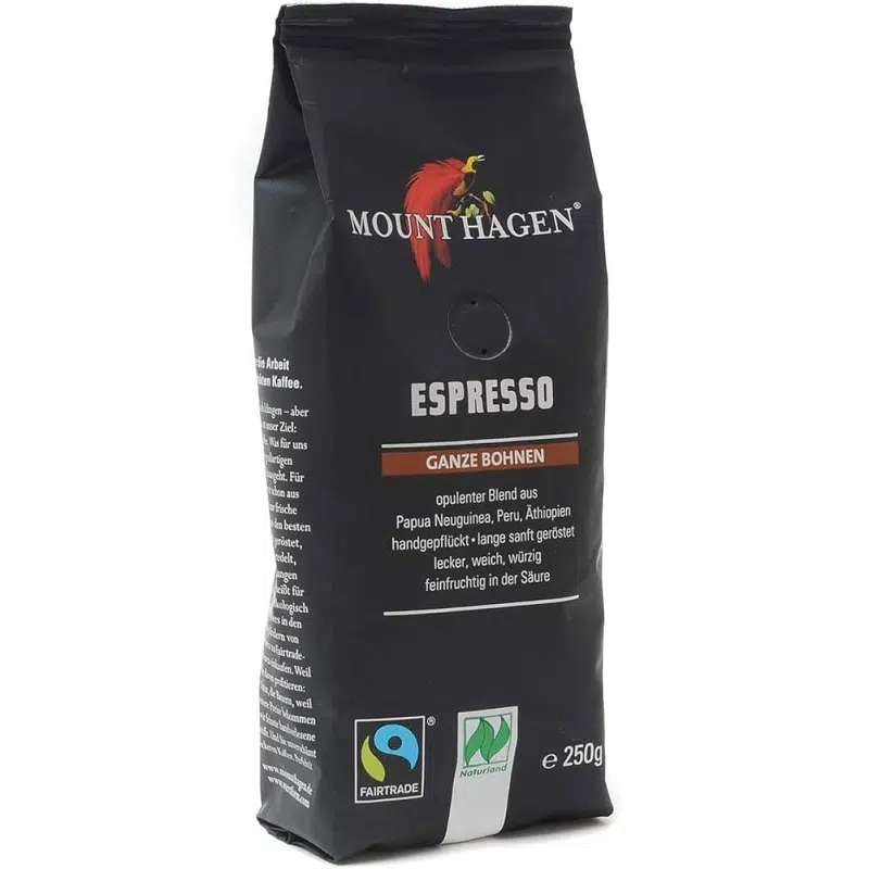Mount Hagen bio espresso szemes kávé - 250g