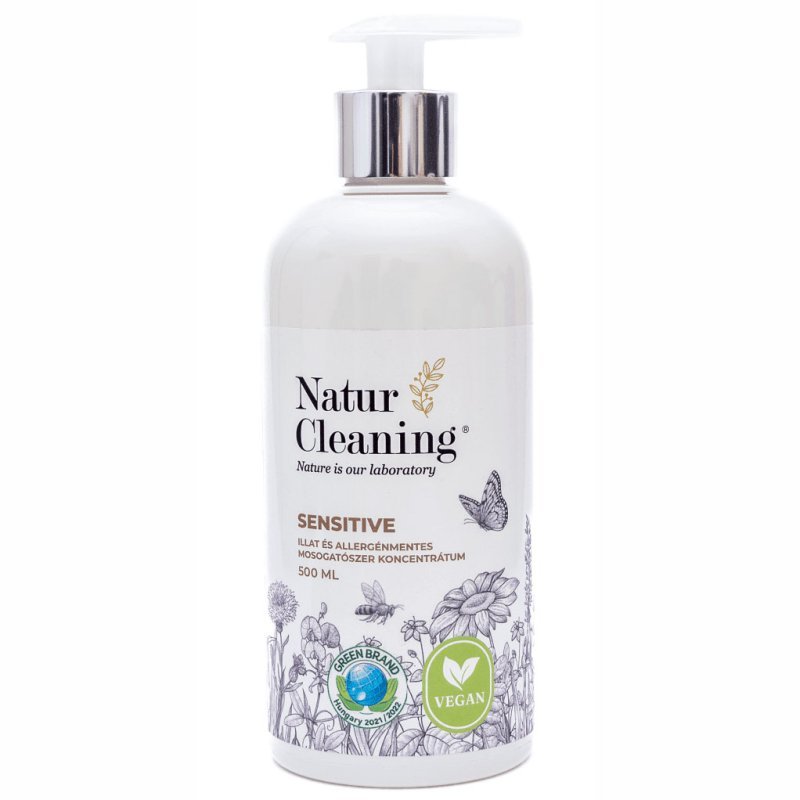 NaturCleaning Sensitive illat és allergénmentes, pumpás mosogatószer ...