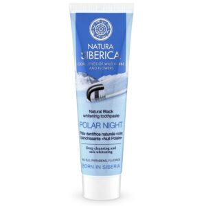 Natura Siberica Polar Night fluoridmentes fekete fogkrém fehérítő hatással - 100g