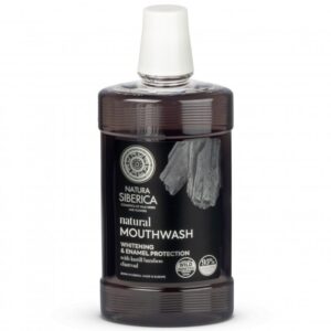 Natura Siberica Természetes Szájvíz fehérítő és zománcvédő kuril bambusz-szénnel - 520ml