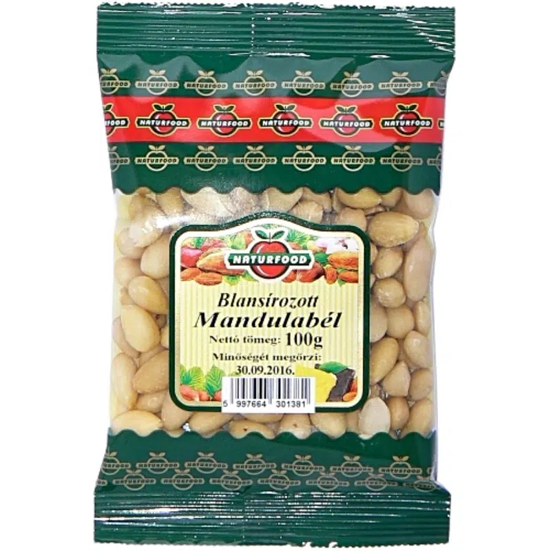 Naturfood blansírozott mandulabél - 100g