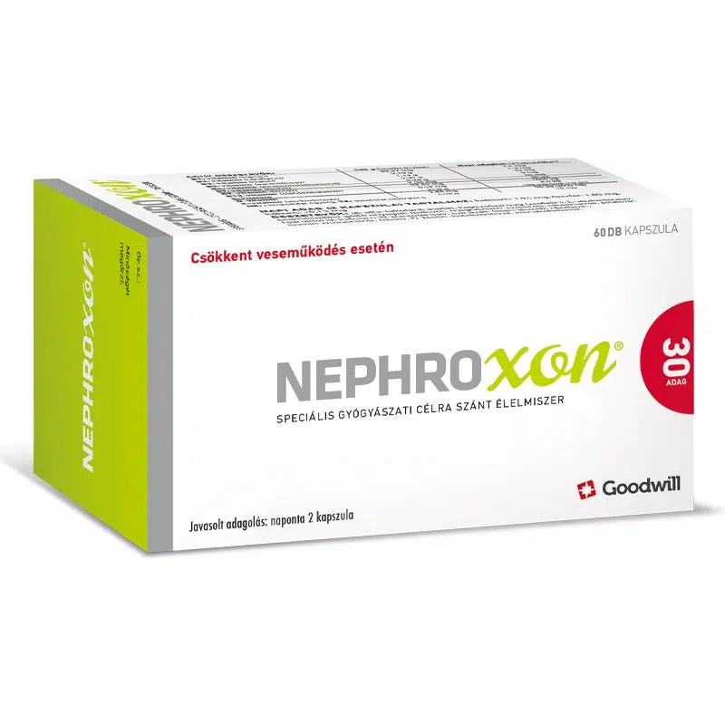 Nephroxon speciális gyógyászati célra szánt élelmiszer csökkent veseműködés esetén kapszula - 60db