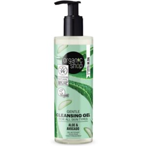 Organic Shop Gyengéd arctisztító gél aloe verával és avokádóval - 200ml