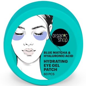 Organic Shop Hidratáló gél szemmaszk kék matcha-kivonattal és hialuronsavval - 60db
