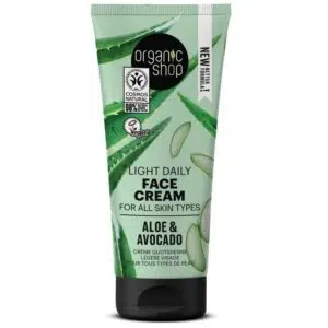 Organic Shop Könnyű arckrém aloe verával és avokádóval - 50ml