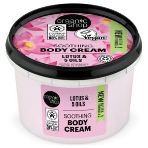 Organic Shop Nyugtató testápoló krém lótusszal és 5 olajjal - 250ml