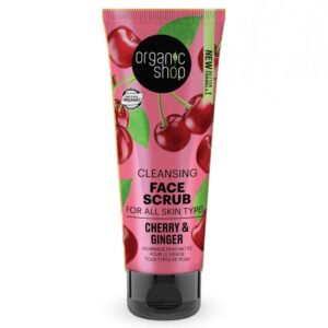 Organic Shop Tisztító arcradír bio gyömbér és cseresznye kivonattal - 75ml