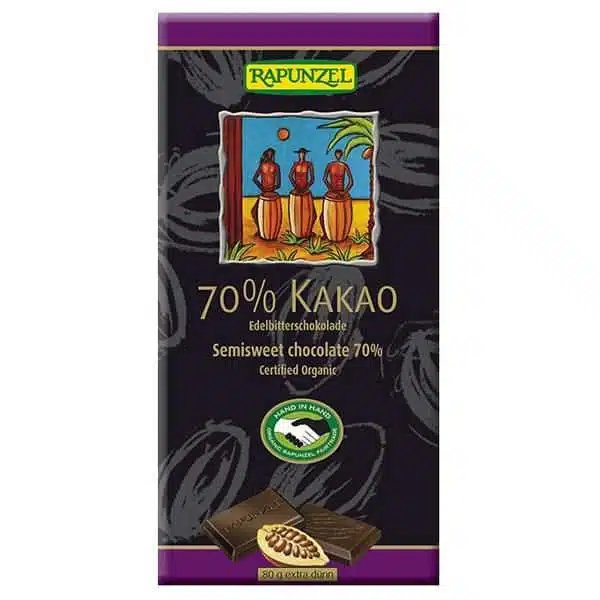 Rapunzel BIO Keserűcsokoládé 70% új recept - 80g