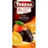 Torras Étcsokoládé narancsos - cukor- és gluténmentes - 75g