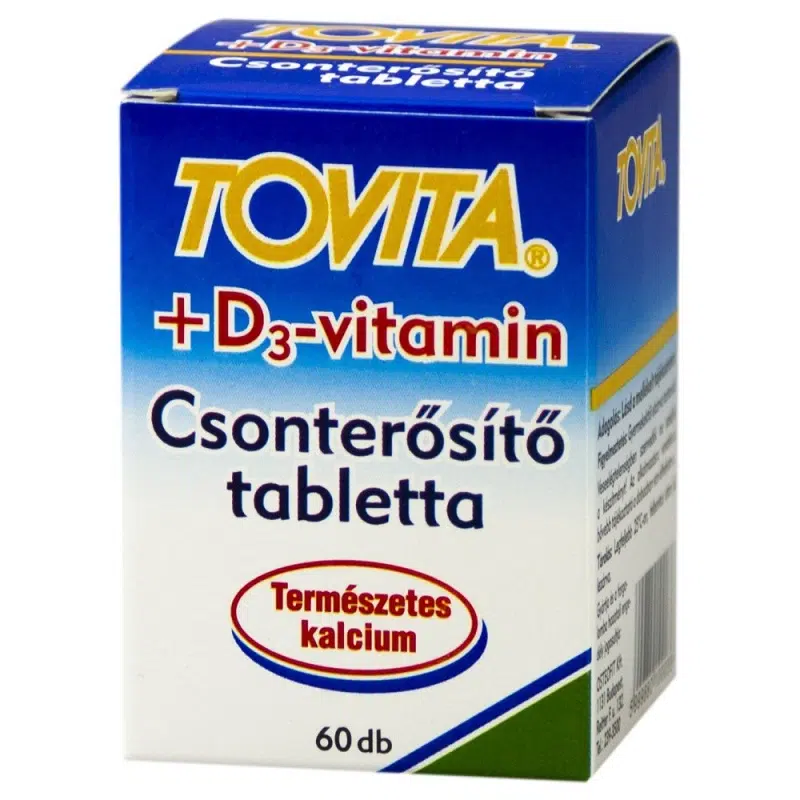 Tovita Csonterősítő + D3-vitamin tabletta – 60db