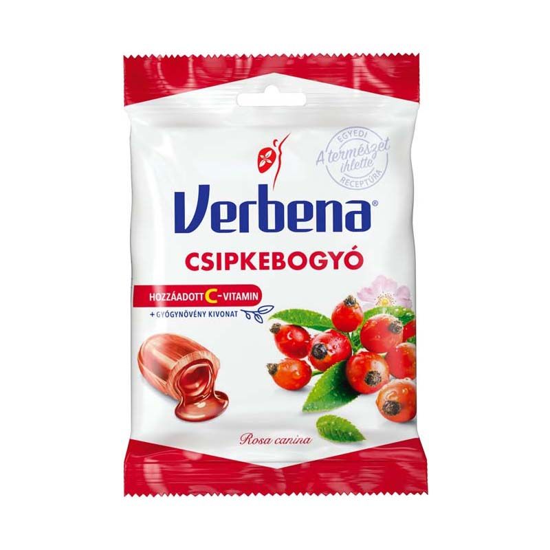 Verbena csipkebogyó cukorka - 60g