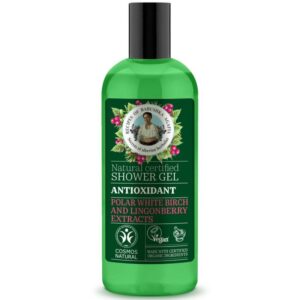 Babushka Agafia Antioxidáns tusfürdő gél sarki fehérnyír- és vörösáfonya-kivonattal - 260ml