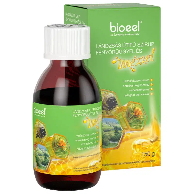 Bioeel Lándzsás útifű szirup fenyőrüggyel és mézzel - 150ml