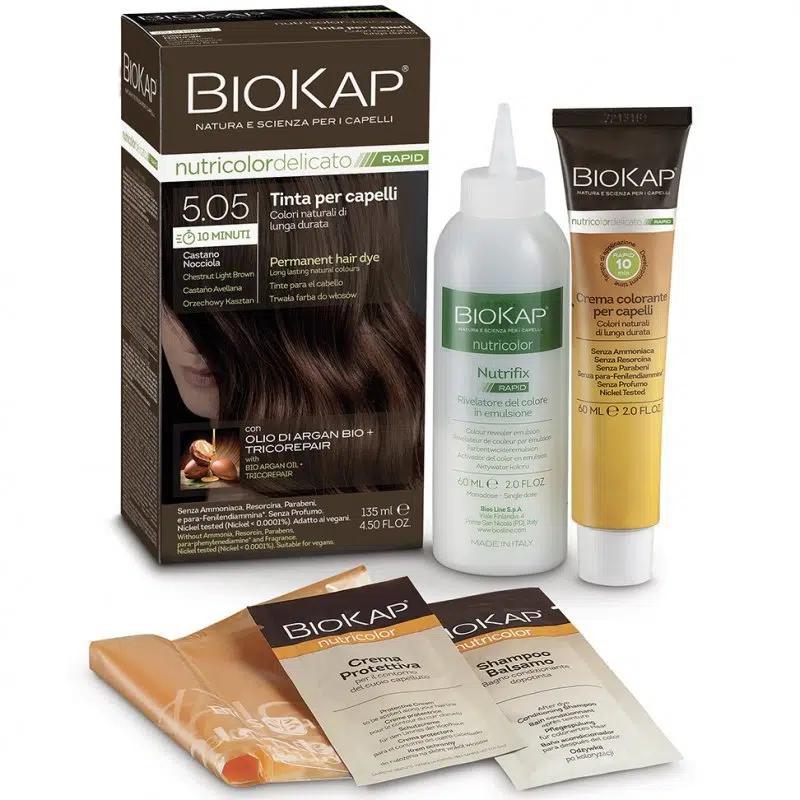 Biokap Nutricolor Rapid Tartós hajfesték Nr 5.05 világos gesztenye barna - 135ml