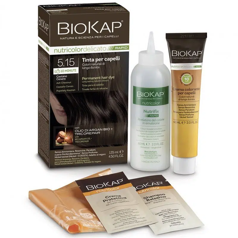 Biokap Nutricolor Rapid Tartós hajfesték Nr 5.15 hamu gesztenye barna - 135ml