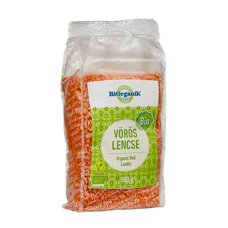 Biorganik bio vörös lencse - 500 g