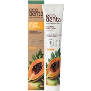 Ecodenta Minősített fehérítő bio fogkrém papajával - 75ml