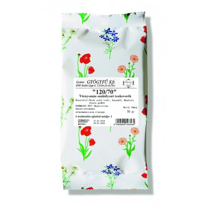 Gyógyfű 120/70 vérnyomás csökkentő tea - 50g
