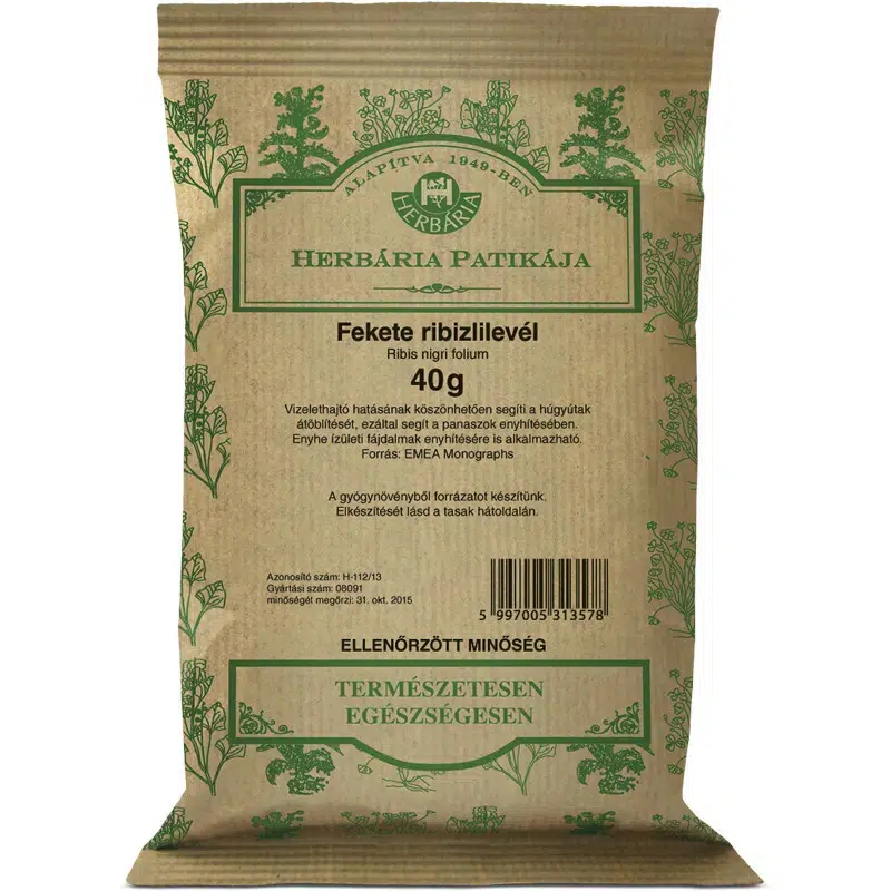Herbária feketeribizli levél tea - 40g