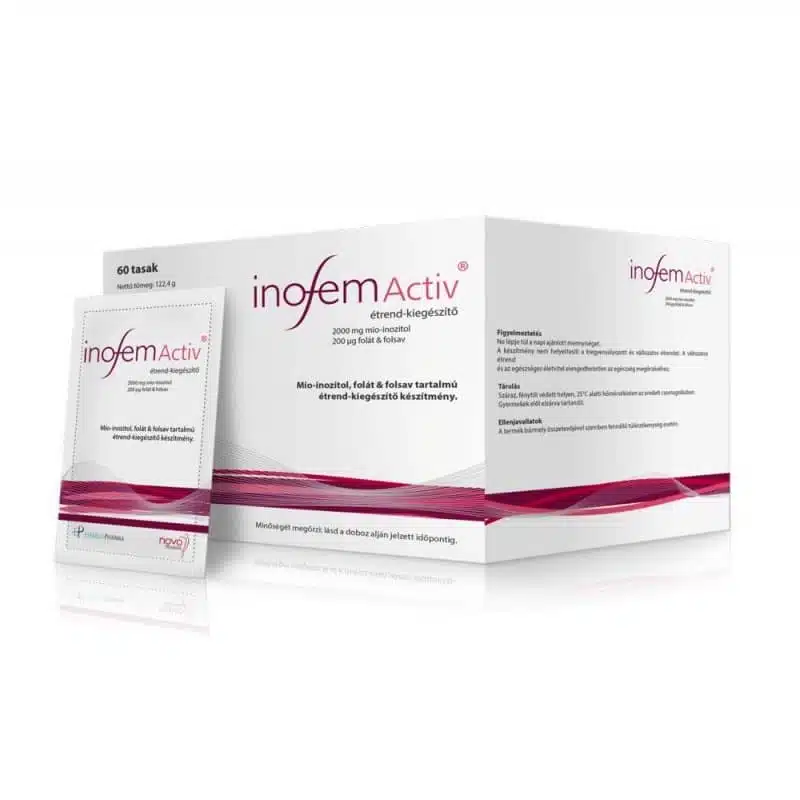 Inofem Activ - Inozitol és folsav tartalmú étrend-kiegészítő por - 60 tasak