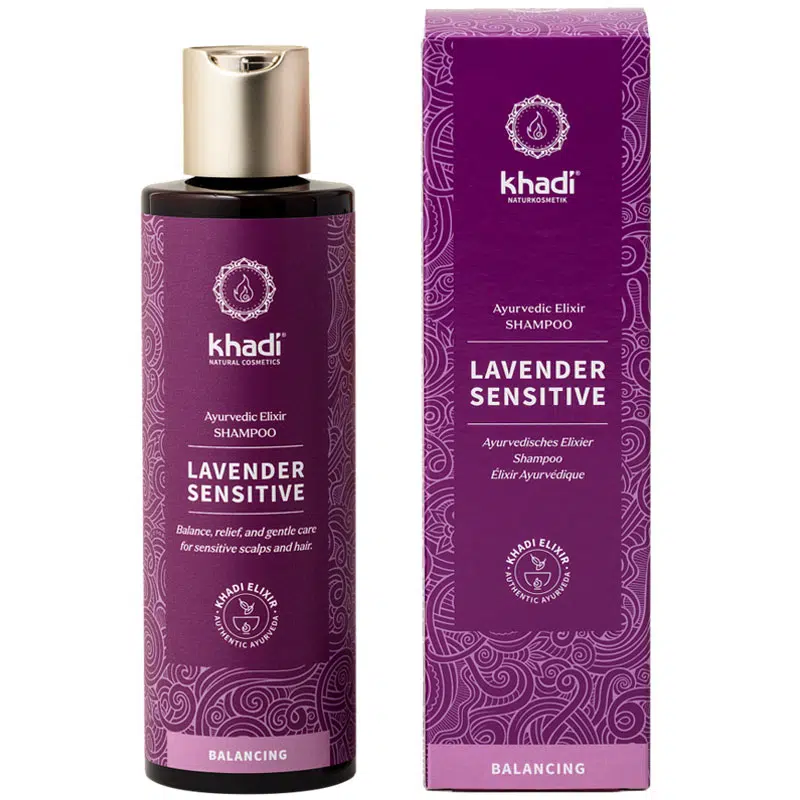 Khadi Levander Sensitive sampon ayurvédikus elixírrel - 200ml