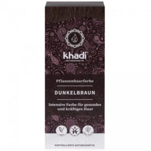 Khadi Hajfesték por - sötétbarna - 100g