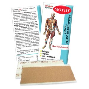 Motto fájdalomcsillapító és reumatapasz kék - 2db 15x5 cm-es tapasz