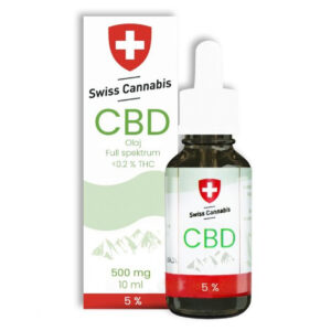 Swiss Cannabis 500mg 5% FULL Spektrum CBD olaj - 5ml