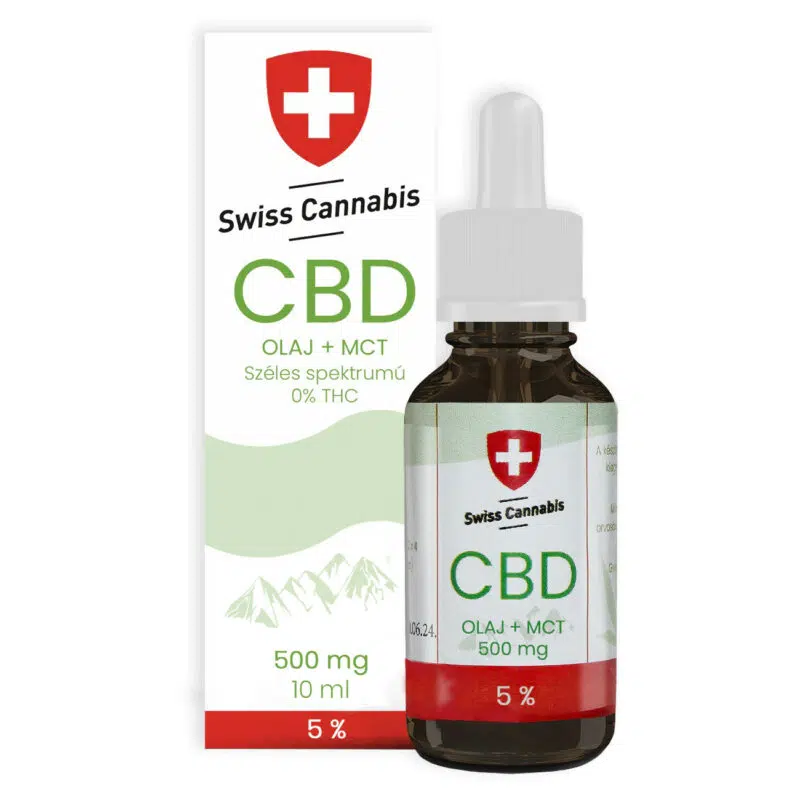 Swiss Cannabis 500mg 5% Széles Spektrum CBD olaj - 10ml