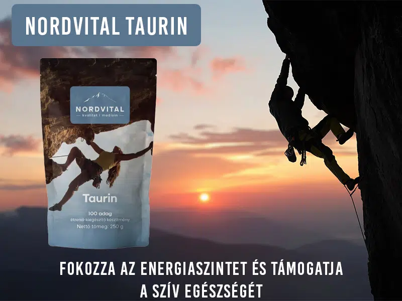 A taurin pótlására válassza a Nordvital 100%-os tisztaságú Taurin porát!