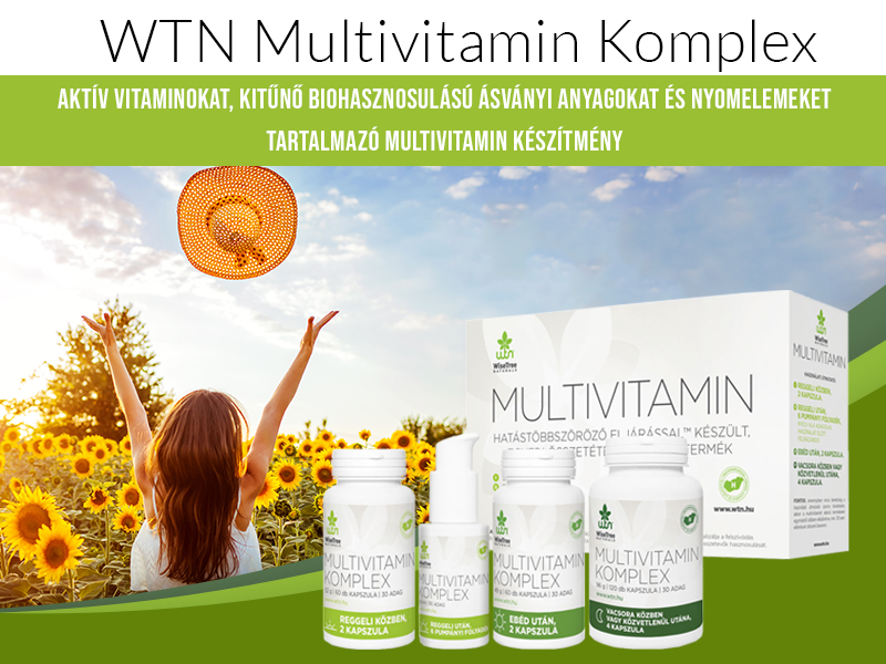 A WTN Multivitamin Komplex aktív formában tartalmazza a hatóanyagokat
