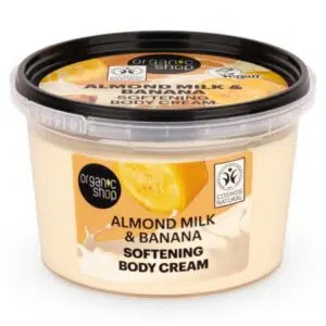 Organic Shop Puhító testápoló krém mandulatejjel és banánnal - 250ml