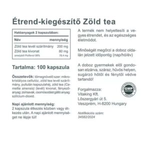 Vitaking Zöld Tea kapszula - 100db - Image 2