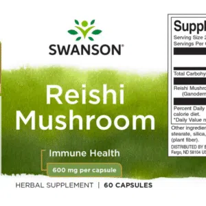 Swanson Reishi (Ganoderma) gomba kapszula - 60db - Image 2
