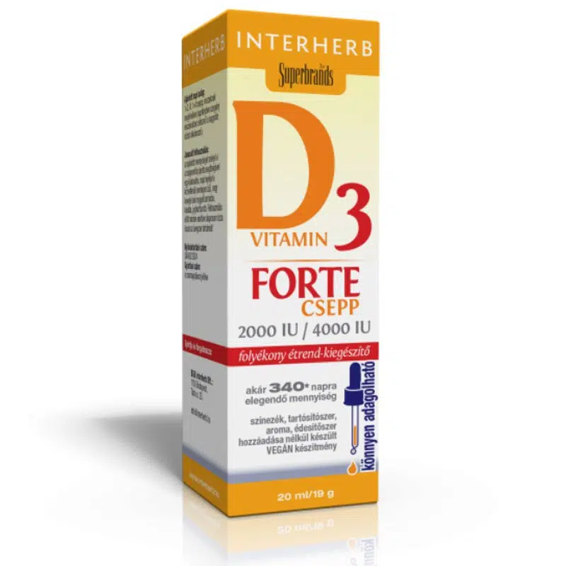 Interherb D3-vitamin Forte csepp - 20ml