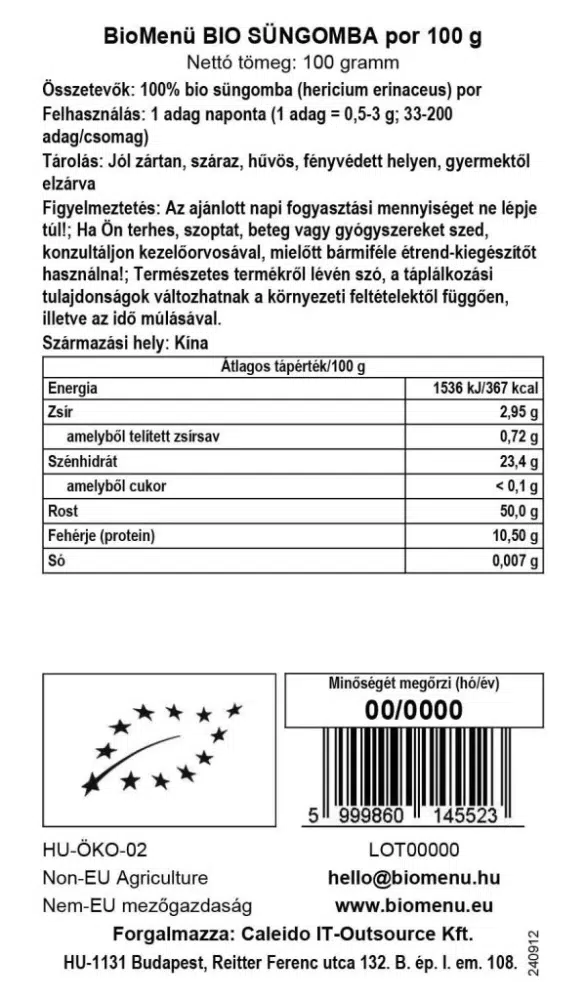 Biomenü Bio SÜNGOMBA por - 100g - Image 2