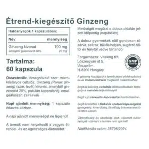 Vitaking Ginzeng kapszula - 60db - Image 2