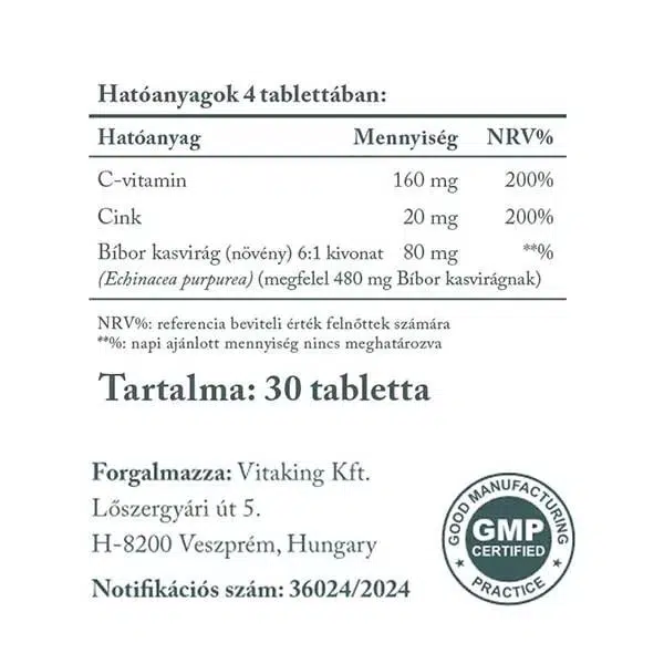 Vitaking Cink Immuno szopogató tabletta - 30db - Image 2