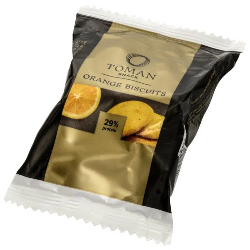 Toman Snack Keksz kandírozott narancshéj darabokkal - 37,5g