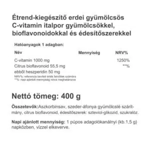 Vitaking Instant C-vitamin 1000mg erdei gyümölcs italpor - 400g - Image 2