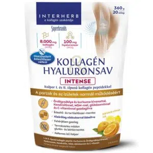 Interherb Kollagén&Hyaluronsav Porcépítő italpor Intense Nádcukorral Narancsos - 360g
