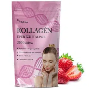 Vitaking Kollagén Eper ízű italpor - 330g