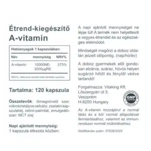 Vitaking A-10000NE vitamin kapszula - 120db - Image 2
