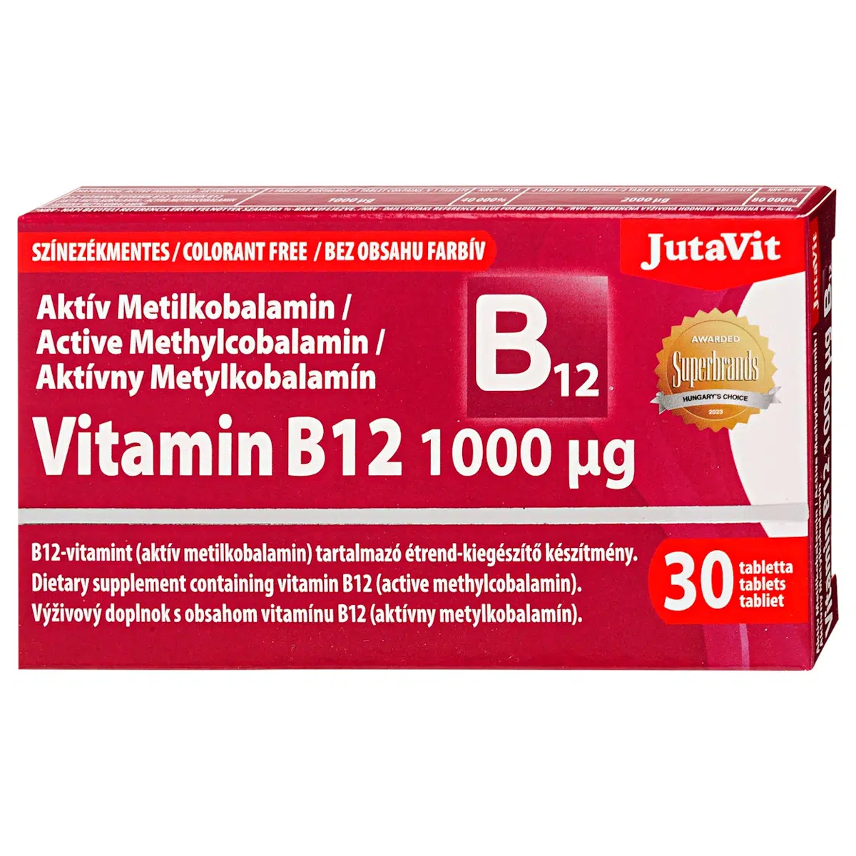 JutaVit B12-vitamin / Aktív Metilkobalamin tabletta - 30db