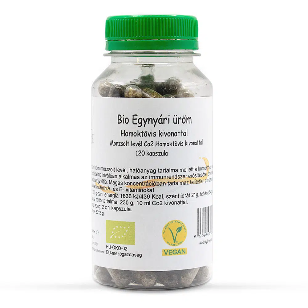 Natessence Bio Egynyári üröm homoktövis kivonattal (morzsolt levél, CO2 homoktövis kivonat) kapszula - 120db